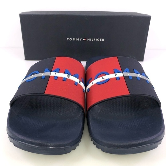Tommy Hilfiger Men\'s Rafael Color Block Pool Slides in Gray-Size 13M main image 8